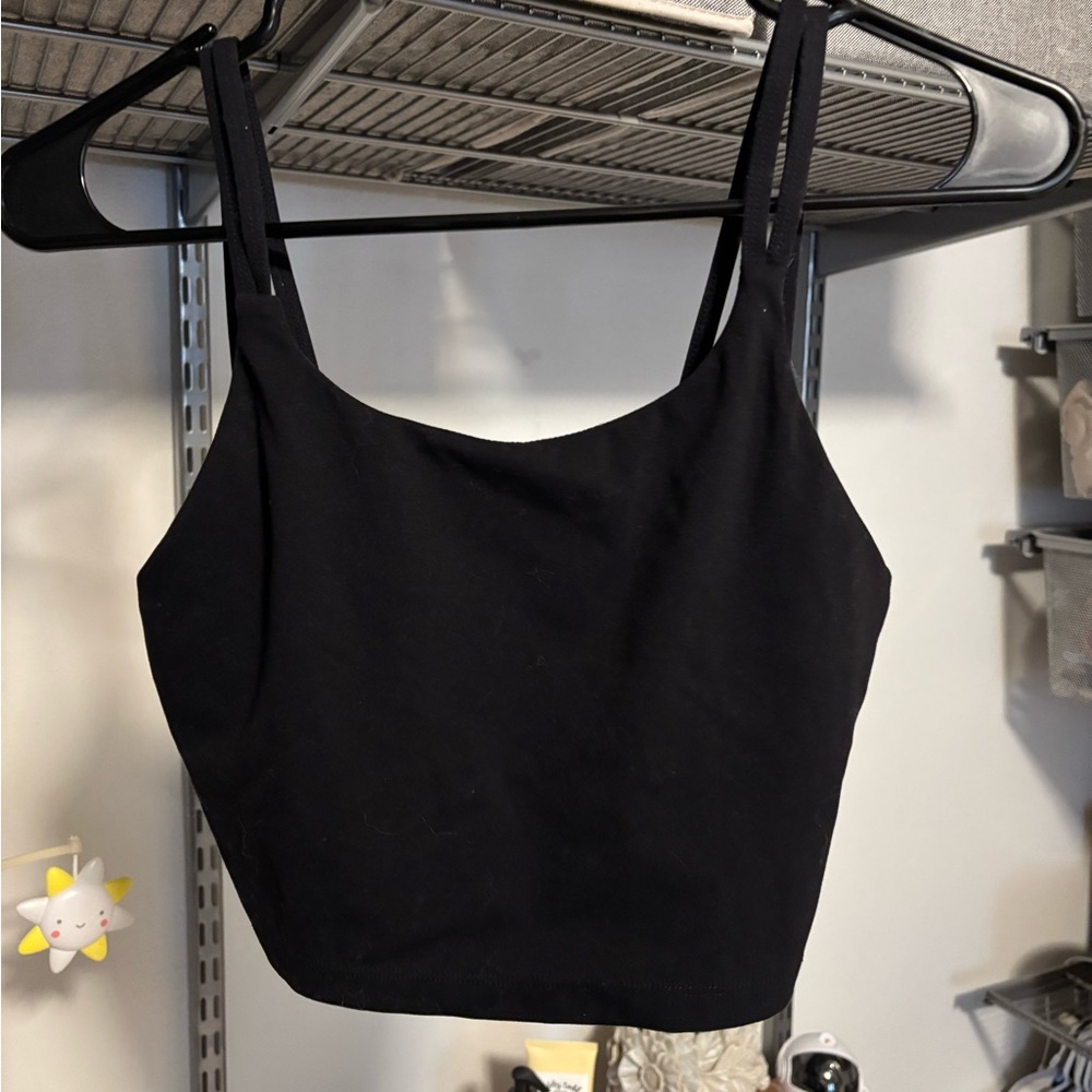 NVGTN Black Fitted Crop Sports Bra